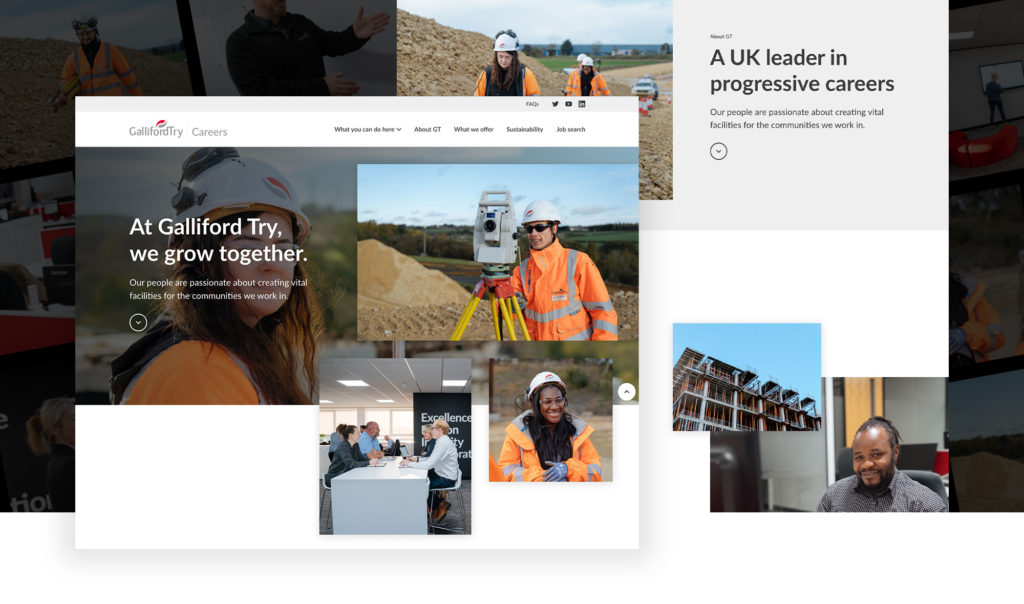 Galiford Try – Constructing a careers site that roadmapped progression