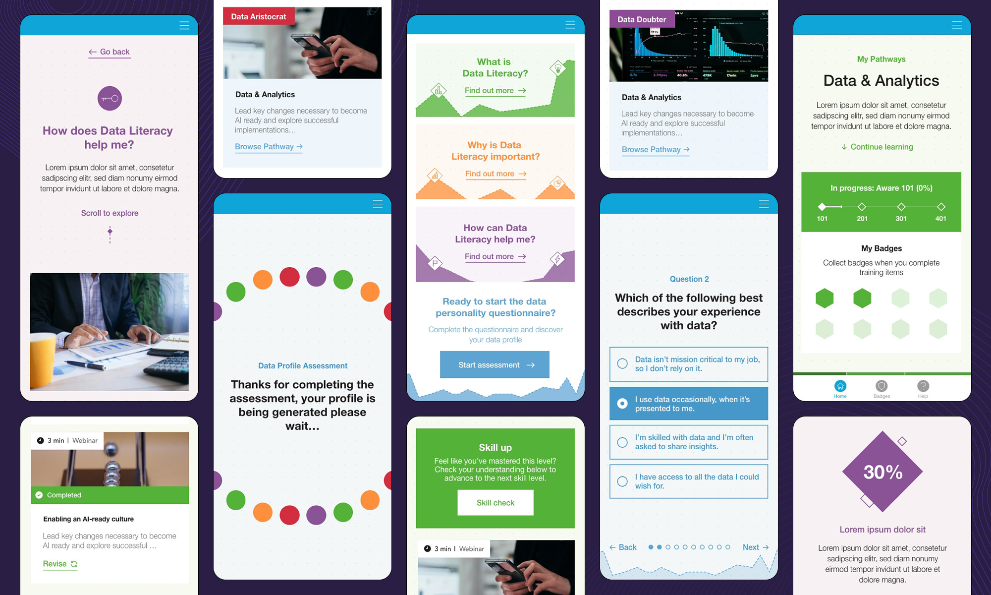 Mobile examples of learning pathways